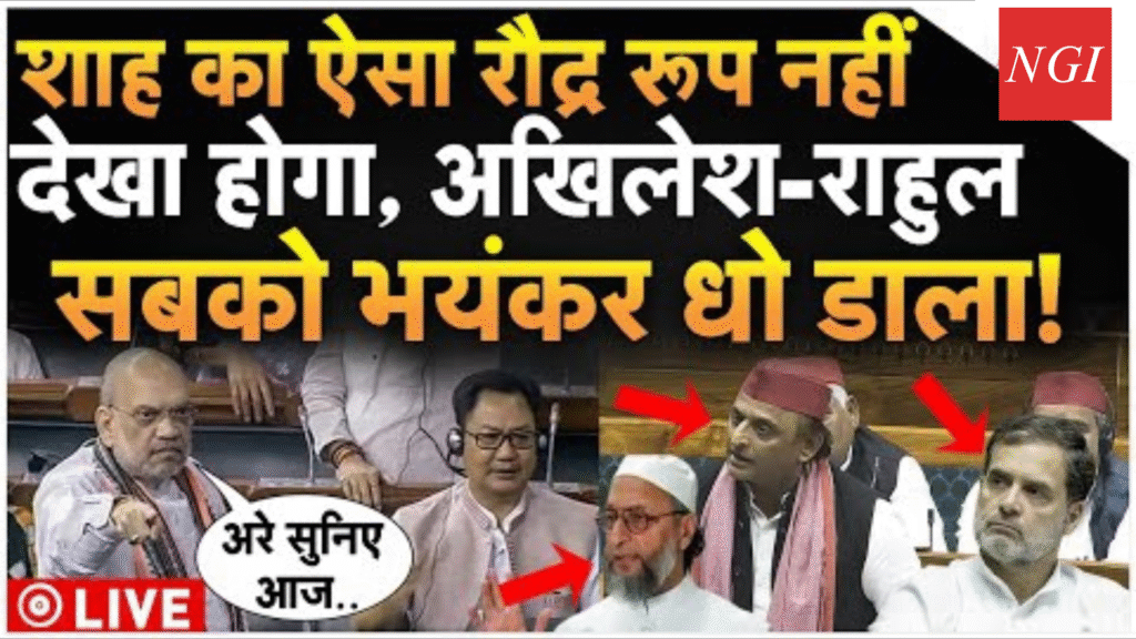 अमित शाह के तीखे बोल पर सांसदों के चेहरे खिलखिला उठे!