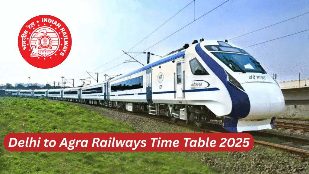 Delhi to Agra Railway Time Table 2025